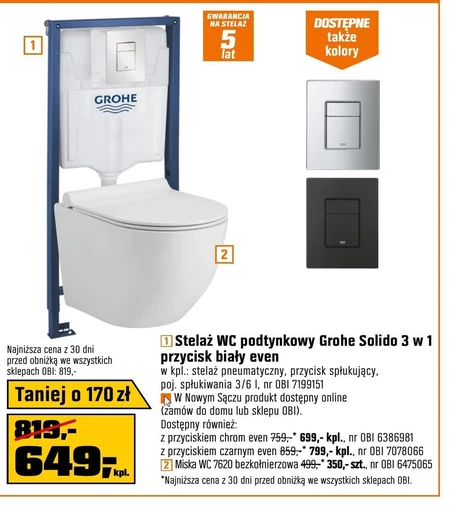 Stelaż wc Grohe