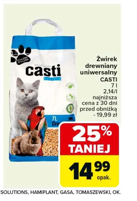 Żwirek drewniany Casti