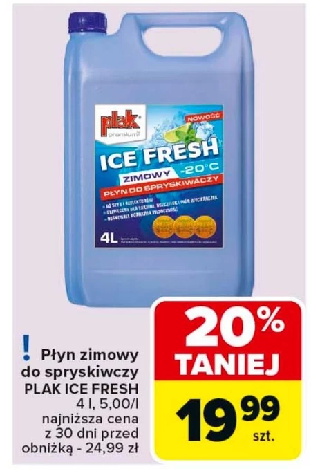 Płyn do spryskiwaczy zimowy Plak