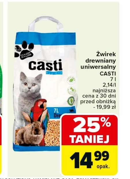 Żwirek drewniany Casti