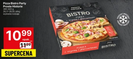 Proste Historie Bistro Pizza z szynką i pieczarkami 420 g