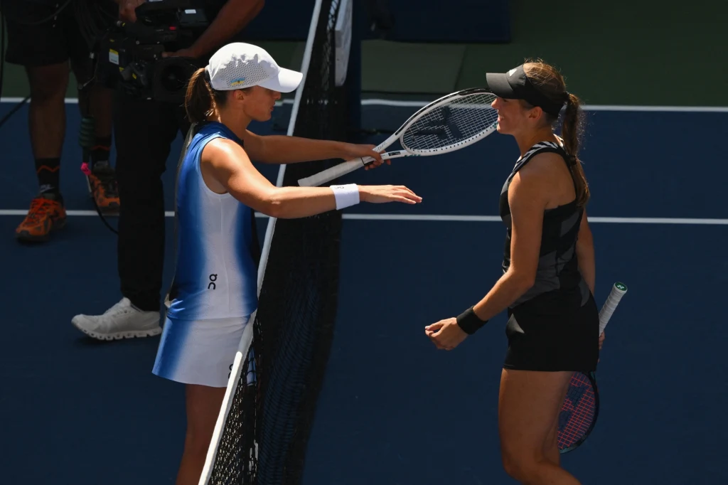 Iga Świątek i Kaja Juvan po ich pojedynku w trzeciej rundzie US Open