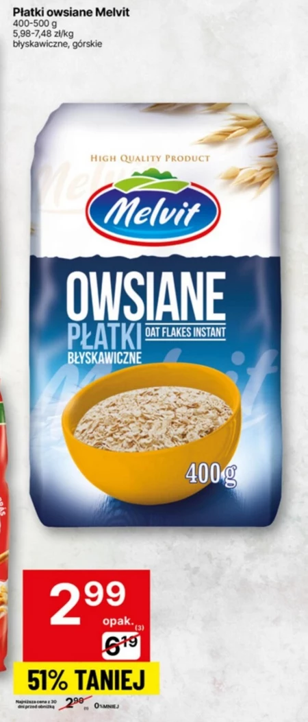 Płatki owsiane Melvit