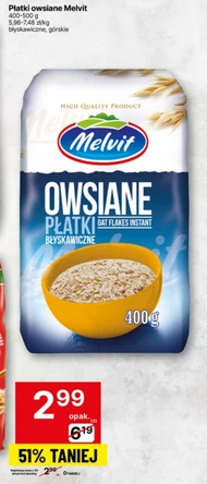 Płatki owsiane Melvit