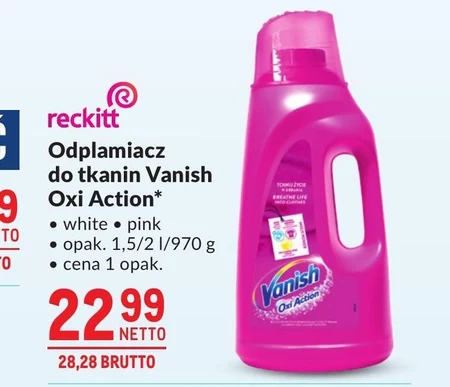 Vanish Oxi Action Odplamiacz do tkanin w płynie 2 l