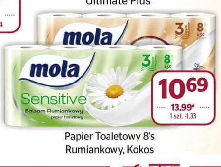 Mola Sensitive Papier toaletowy mleczko kokosowe 8 rolek