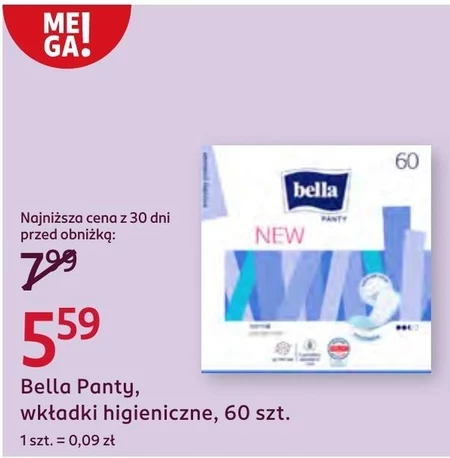 Bella Panty New Wkładki higieniczne 60 sztuk