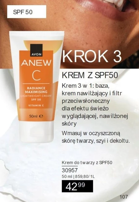 Krem nawilżający do twarzy Avon