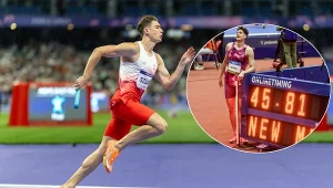 Maksymilian Szwed w biegu sztafetowym w Paryżu oraz po swojej "życiówce" w Ostrawie