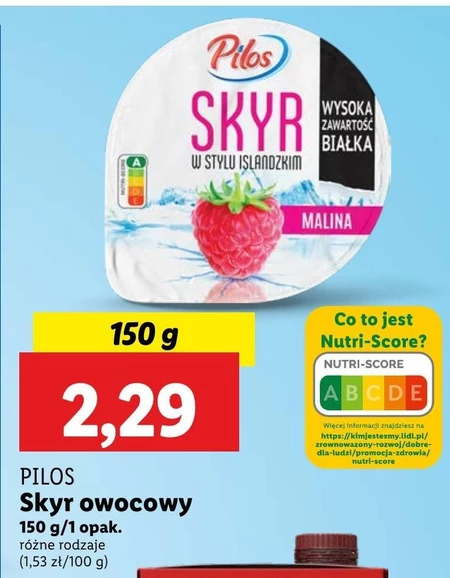 Skyr owocowy Pilos