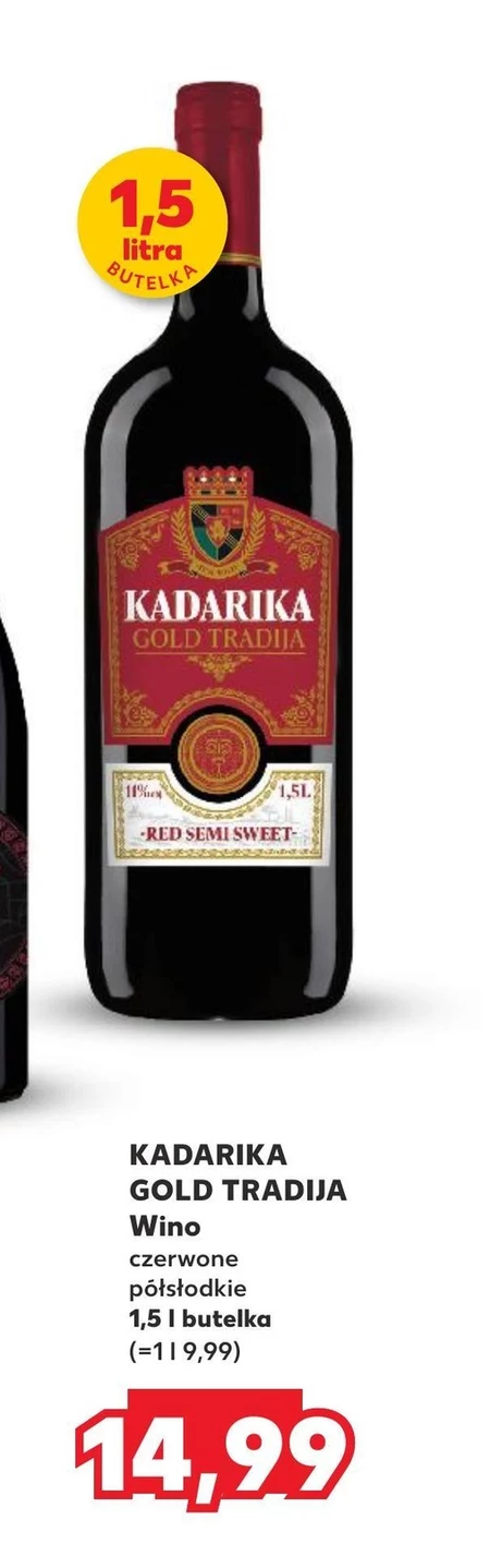 Wino półsłodkie Kadarka