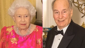 Królowa Elżbieta II i książę Karim al-Hussajni