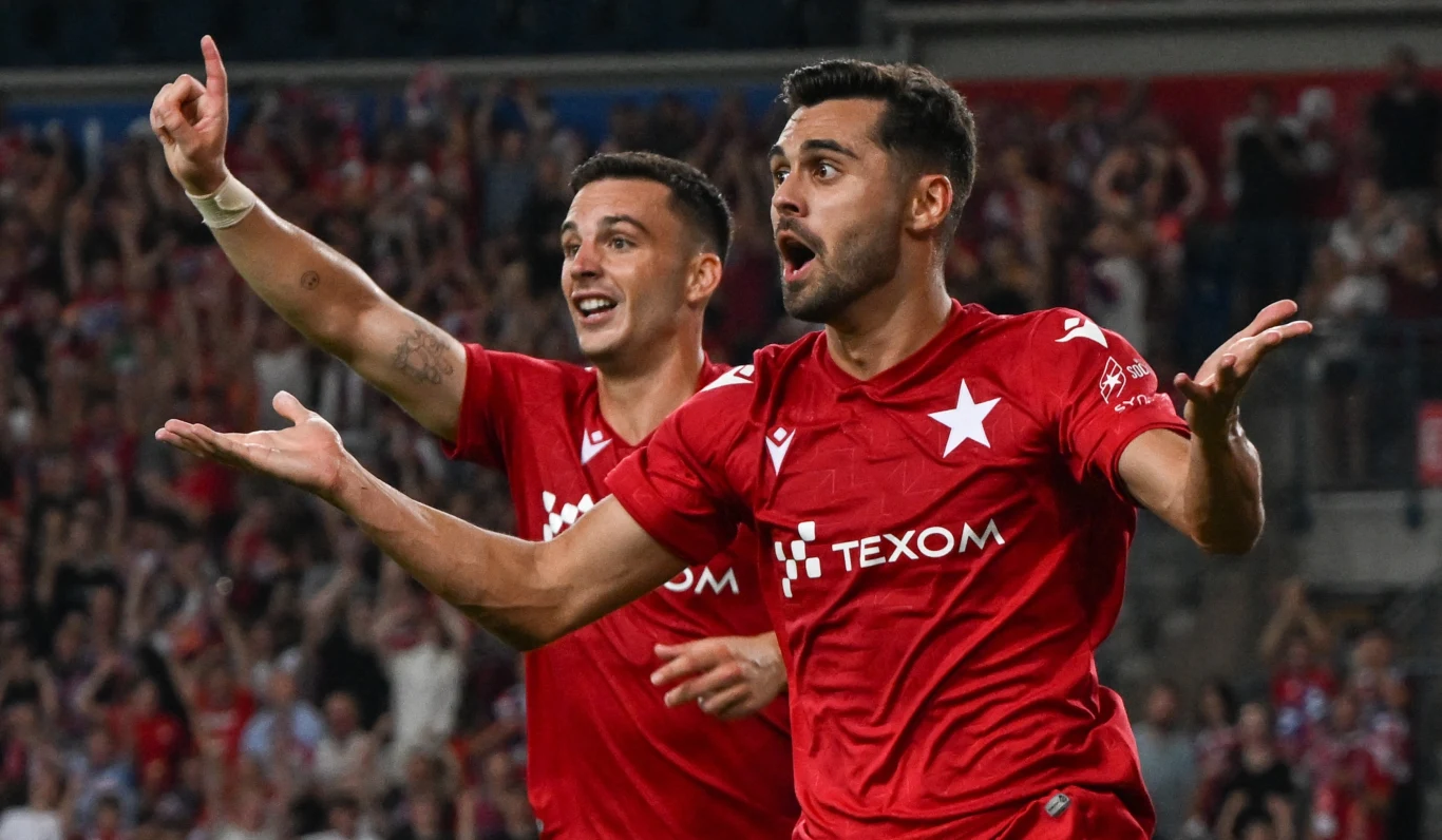 Angel Baena (na pierwszym planie) i Angel Rodado - hiszpańskie filary Wisły Kraków