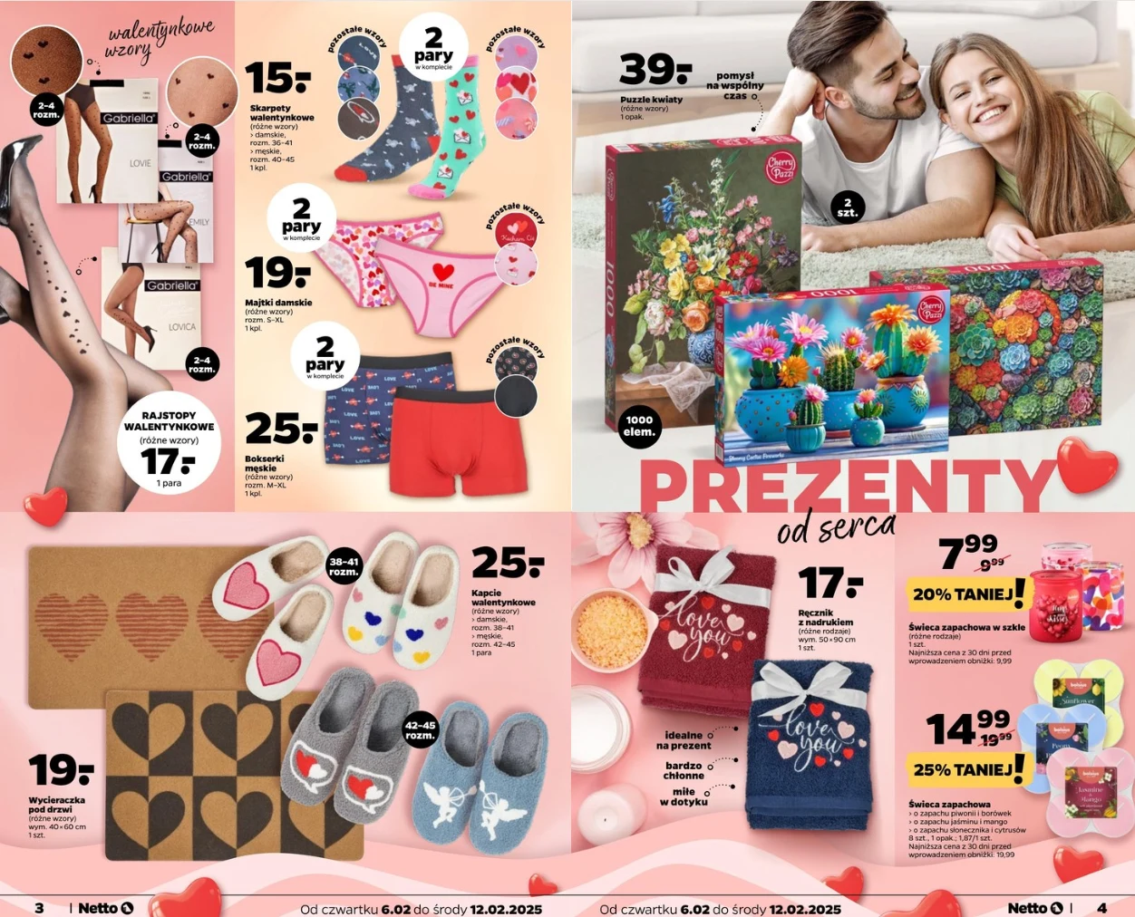 Rozkochaj się w walentynkowej ofercie Netto! Pluszaki, dekoracje i dużo więcej od 5 zł!