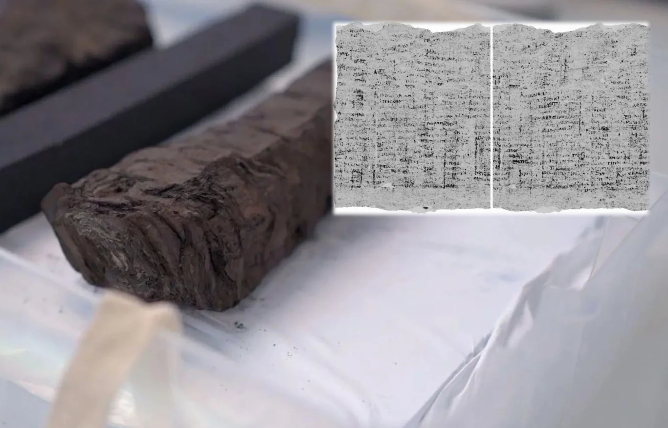 Wykorzystali obrazowanie rentgenowskie i sztuczną inteligencję, aby wirtualnie rozwinąć zwęglony zwój Wykorzystali obrazowanie rentgenowskie i sztuczną inteligencję, aby wirtualnie rozwinąć zwęglony zwój