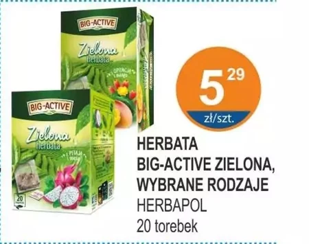Big-Active Zielona herbata liściasta z mango 100 g