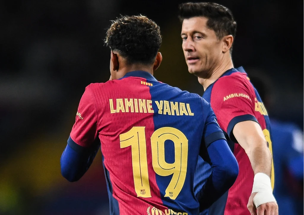 Robert Lewandowski i Lamine Yamal. Pierwszy nie zagra w El Clasico, a drugi narobił sobie problemów Robert Lewandowski i Lamine Yamal. Pierwszy nie zagra w El Clasico, a drugi narobił sobie problemów