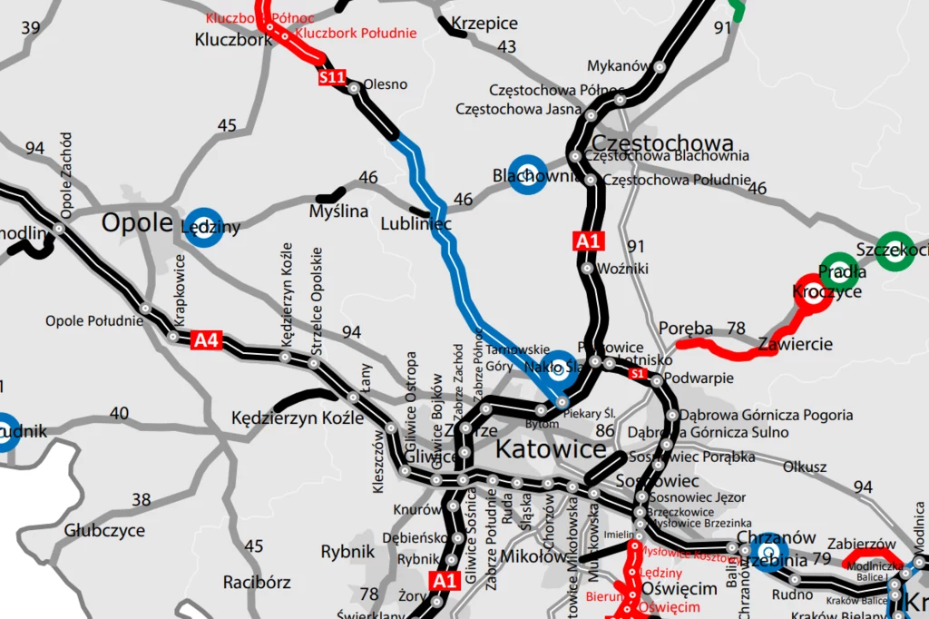 Generalna Dyrekcja Dróg Krajowych i Autostrad miała preferowany wariant przebiegu S11. Regionalna Dyrekcja Ochrony Środowiska go odrzuciła.