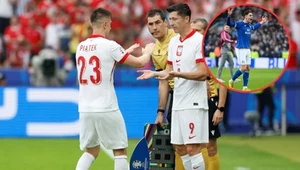 Krzysztof Piątek i Robert Lewandowski, na małym zdjęciu Yousef Salech