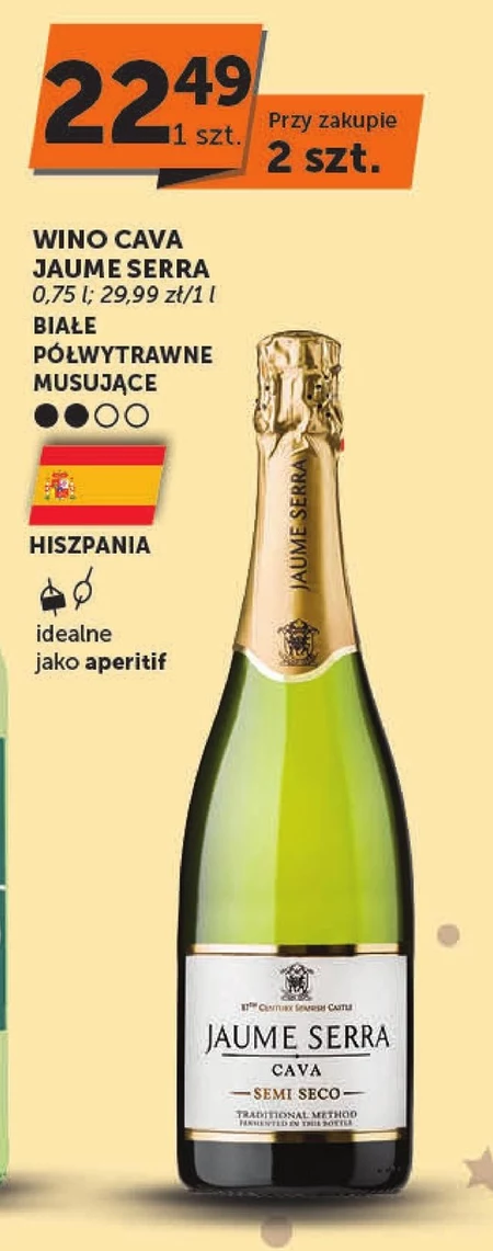 Wino półwytrawne CAVA JAUME SERRA