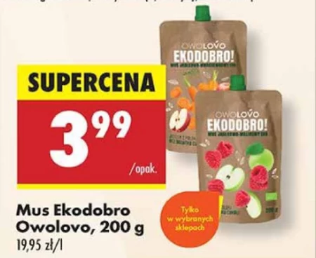 OWOLOVO EKODOBRO! Mus jabłkowy eko 200 g