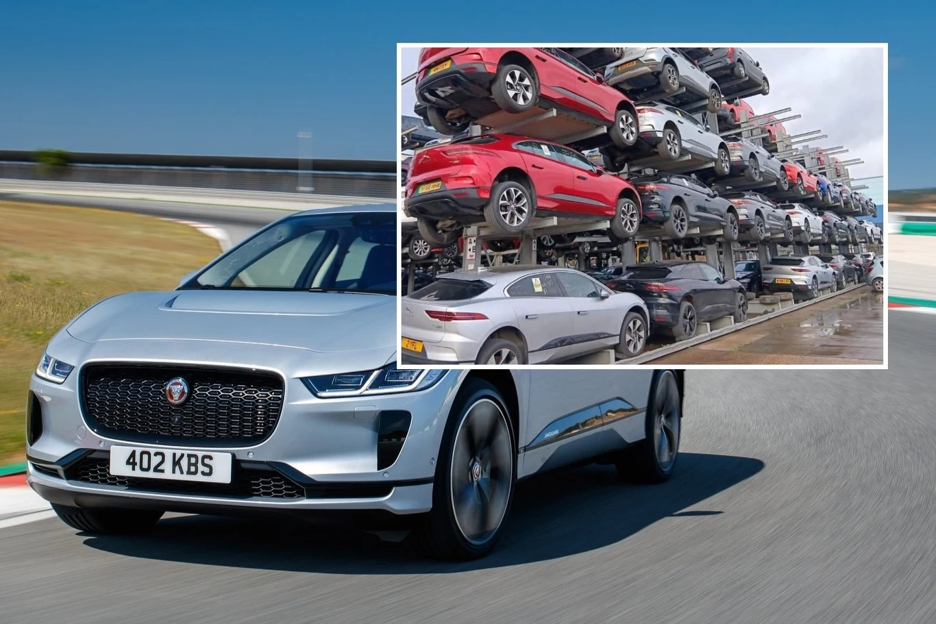 Jaguary I-Pace wylądowały na złomowisku. Jaguary I-Pace wylądowały na złomowisku.