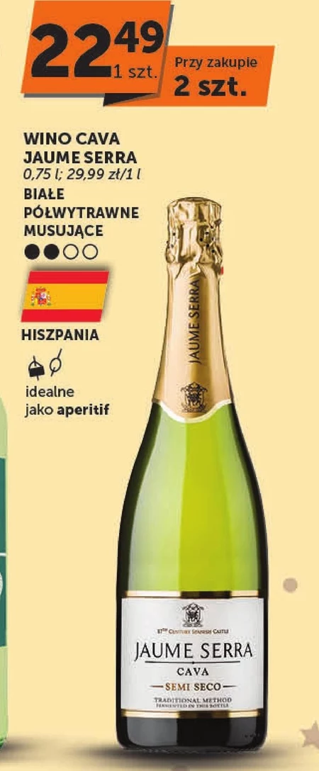 Wino półwytrawne CAVA JAUME SERRA