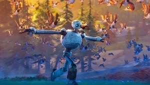 Kadr z animacji "Dziki robot"