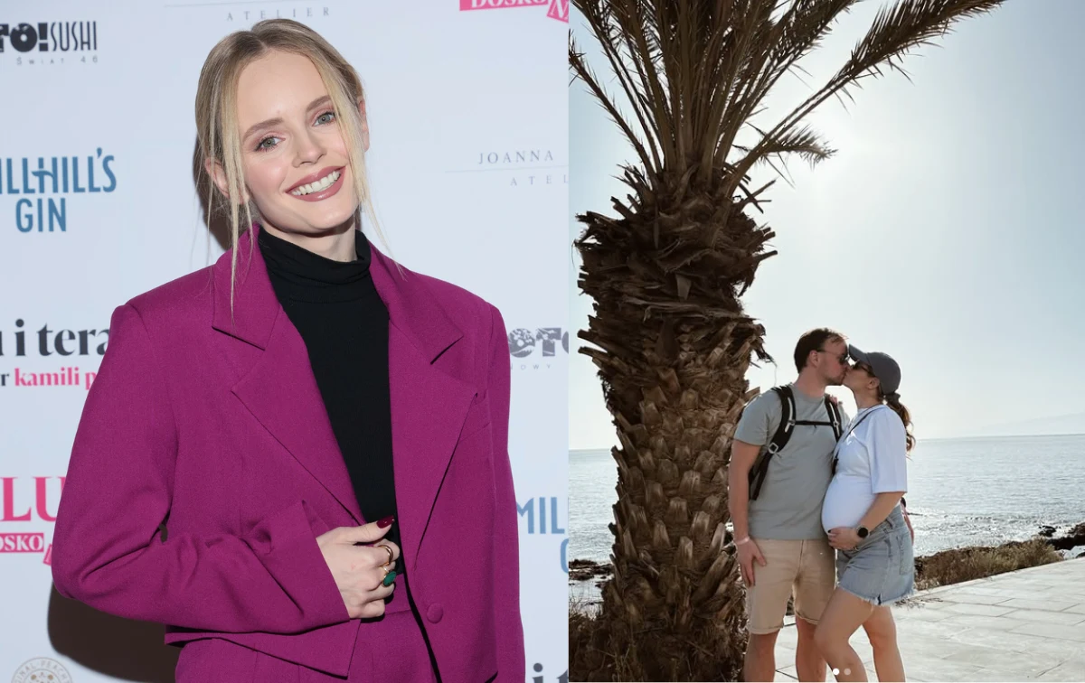 Olga Kalicka pozuje z partnerem Olga Kalicka pozuje z partnerem