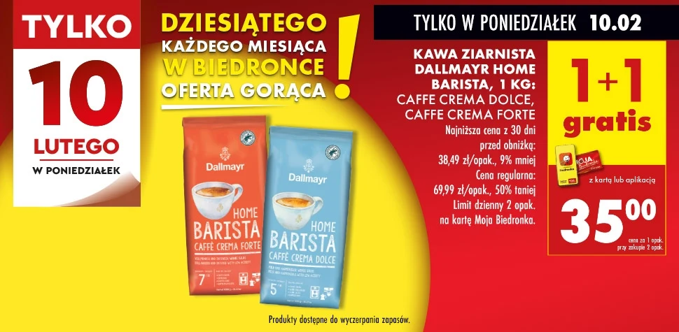 Wielka promocja tylko dziś w Biedronce! Zaoszczędzisz 70 zł na swojej ulubionej kawie!