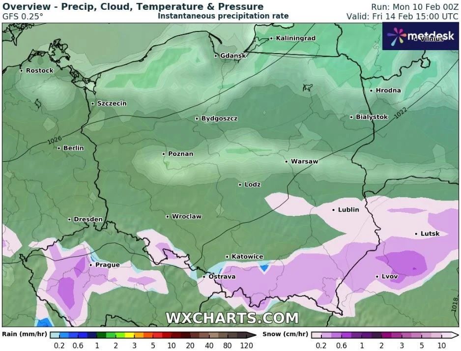 W piątek warto się przygotować na więcej opadów śniegu, szczególnie na południu i południowym wschodzie W piątek warto się przygotować na więcej opadów śniegu, szczególnie na południu i południowym wschodzie