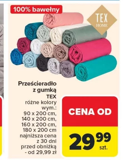 Prześcieradło z gumką TEX