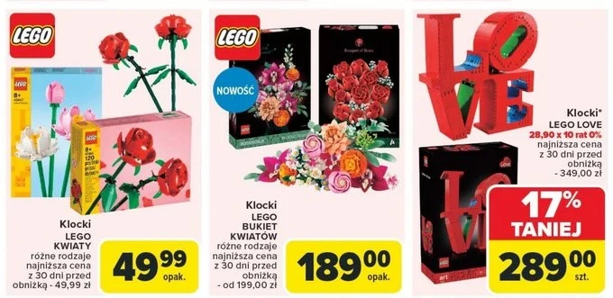Zestawy LEGO na Walentynki w Carrefourze 