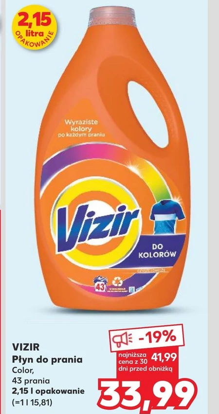 Vizir Color Płyn do prania do kolorów 2,2 l, 40 prań