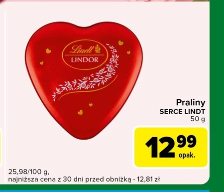 Lindt Lindor Praliny z czekolady mlecznej z nadzieniem 50 g
