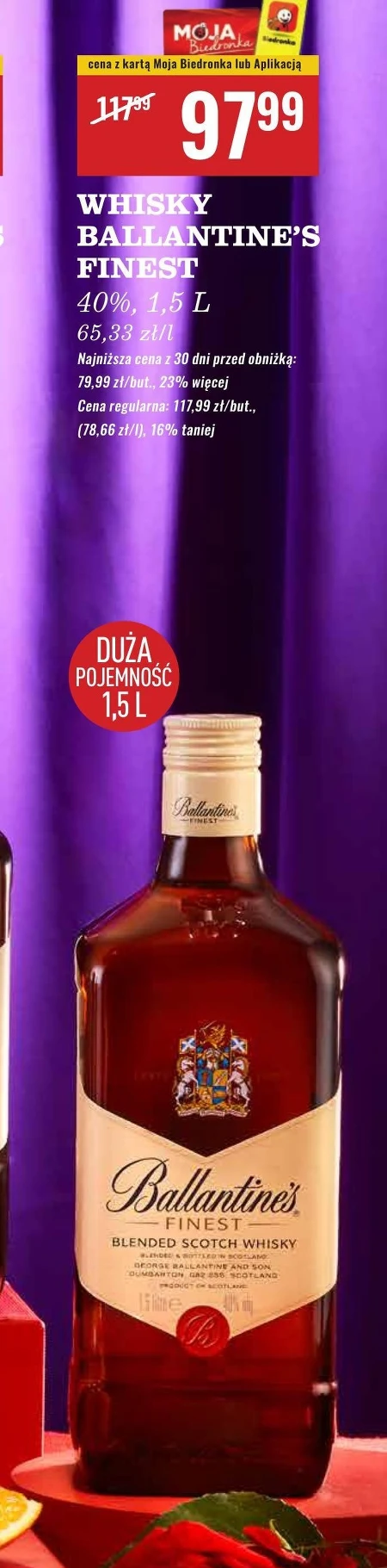 Ballantine's Finest Blended Scotch Whisky 1,5 l