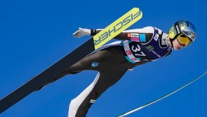 Ursa Kriznar (z domu Bogataj) podczas zawodów Pucharu Świata w skokach narciarskich