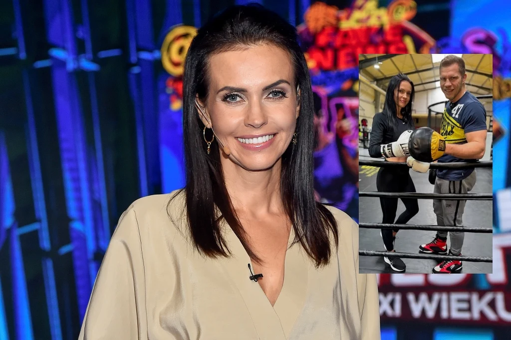 Sylwia Dekiert na treningu z bokserem Maciejem Miszkiniem