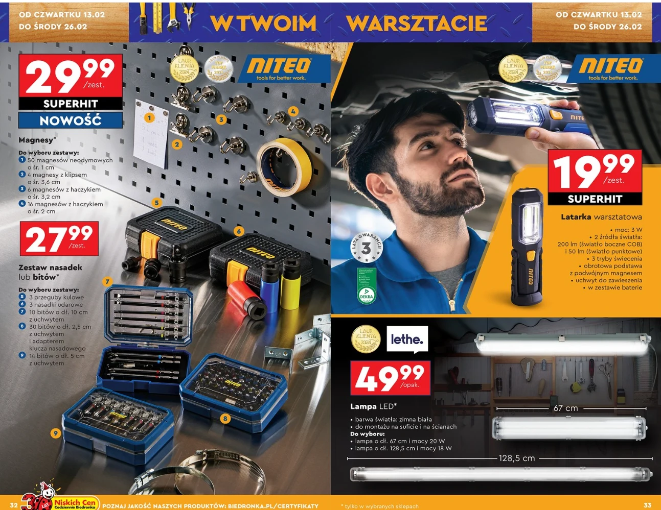 Akcesoria warsztatowe w Biedronce