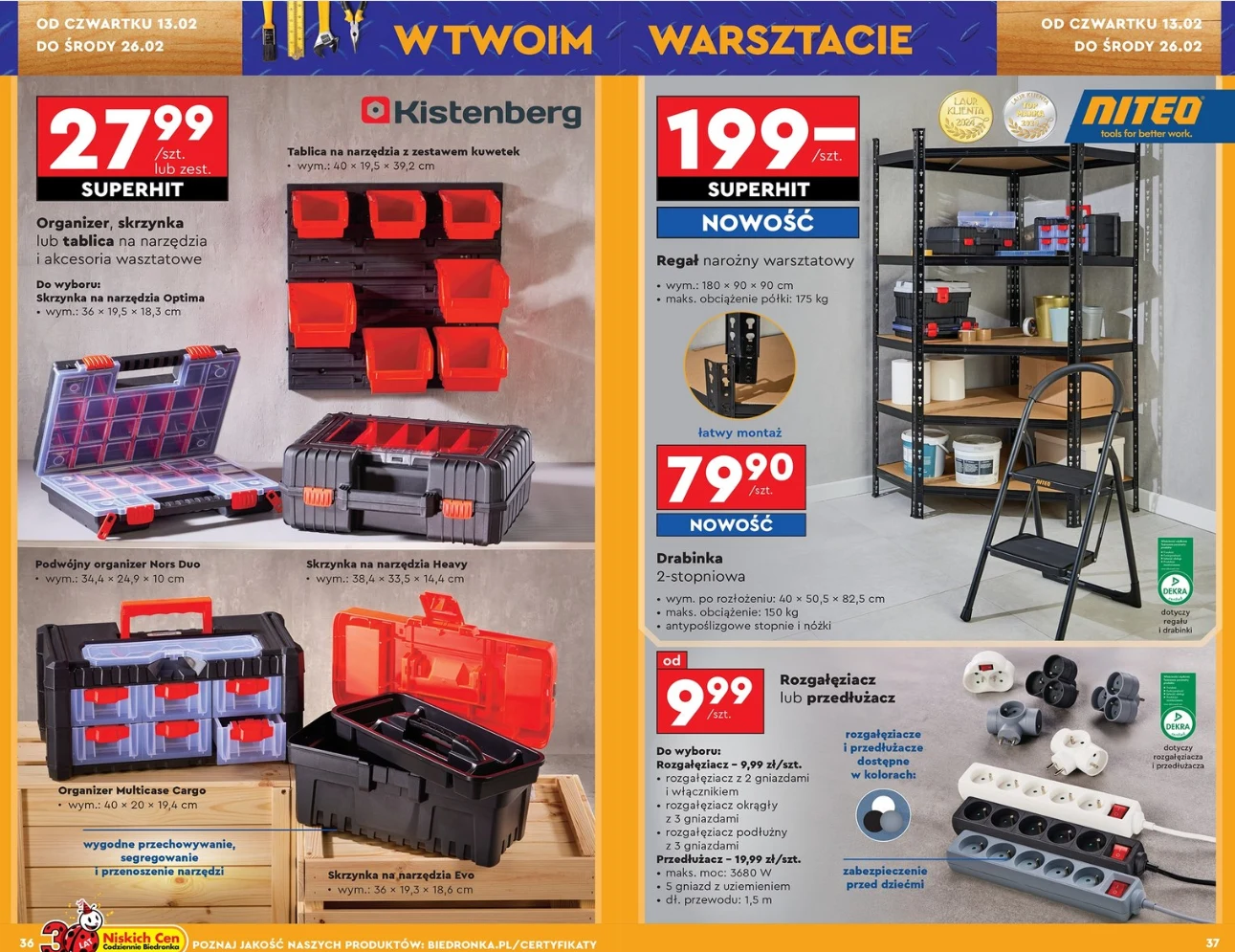 Organizery, skrzynki i regały dla majsterkowiczów
