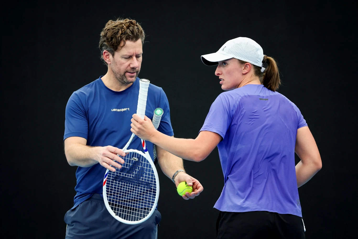 Wim Fissette i Iga Świątek Wim Fissette i Iga Świątek