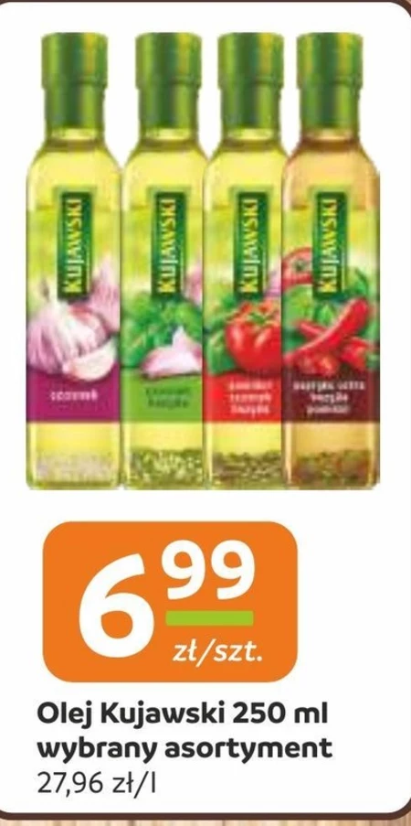 Kujawski Olej rzepakowy z pierwszego tłoczenia z czosnkiem 250 ml