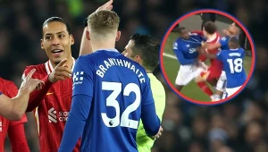 Derby Liverpoolu zakończyły się bijatyką 