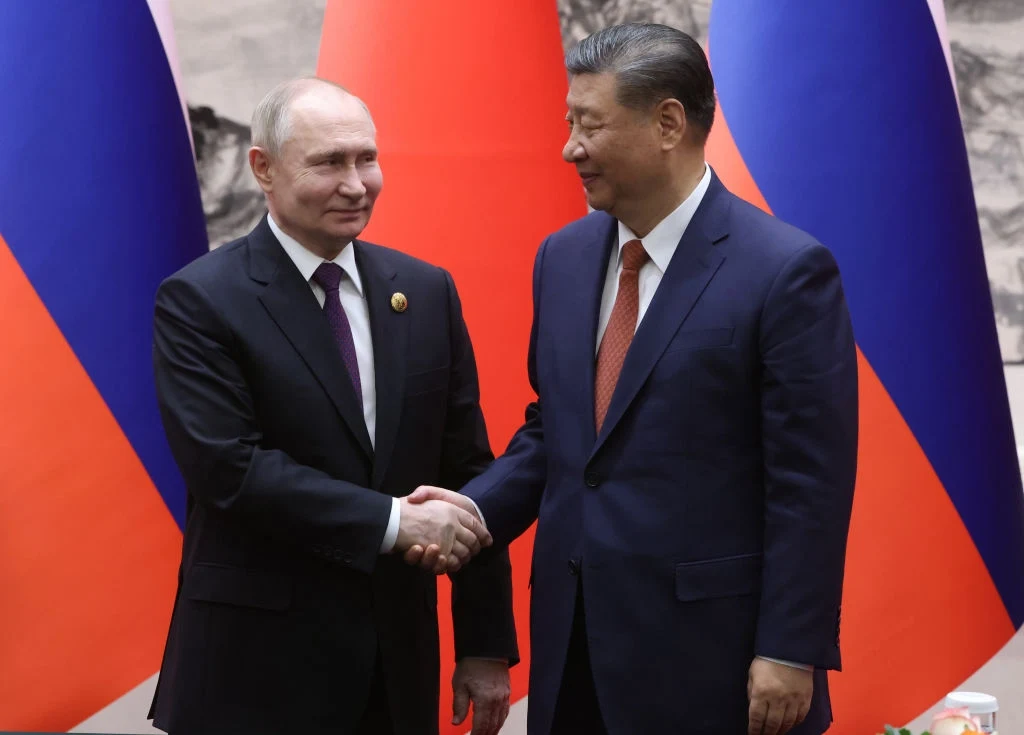 Władimir Putin i Xi Jinping Władimir Putin i Xi Jinping