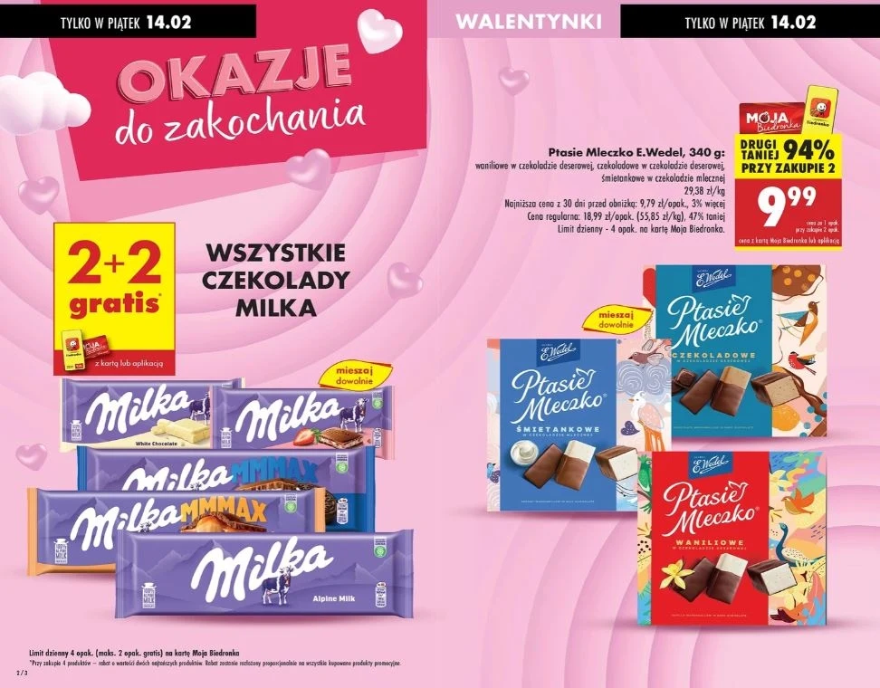 Biedronka oferuje promocje na Walentynki!