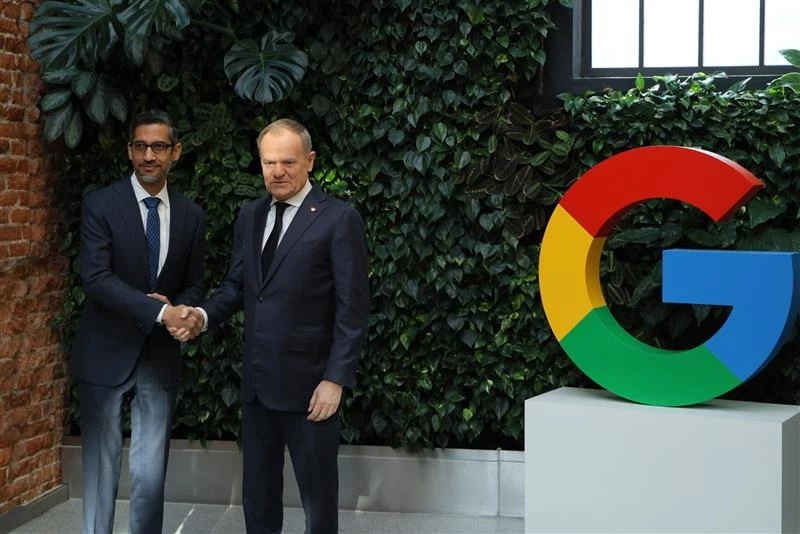 Premier Donald Tusk spotkał się w Warszawie z prezesem Alphabet i Google Sundarem Pichaiem
