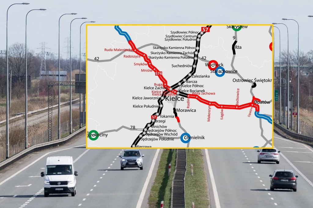 Zaledwie pięciokilometrowy odcinek drogi S74 skróci przejazd z 30 do 3 minut.