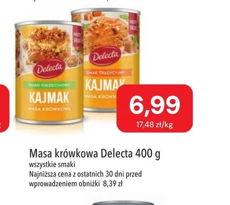 Delecta  Kajmak masa krówkowa smak orzechowy 400 g