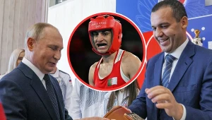 Imane Khelif (w kółku) zapowiedziała, że wytoczy działa przeciwko IBA. Umar Kremlow zapewnia, że to doskonała wiadomość