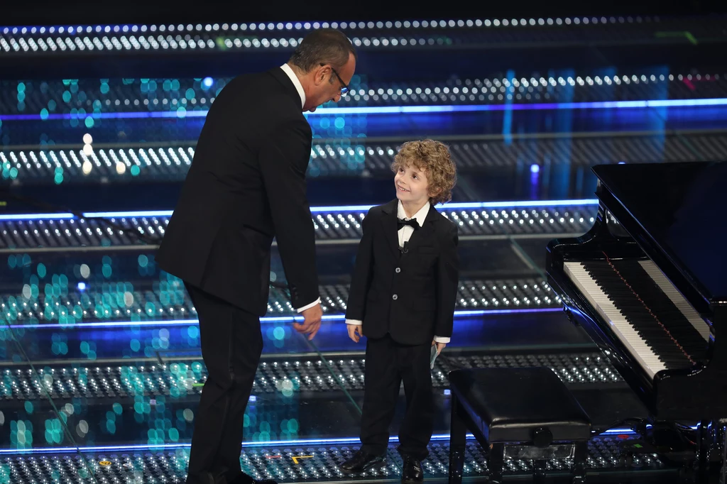 6-letni Alessandro Gervasi podczas festiwalu w San Remo